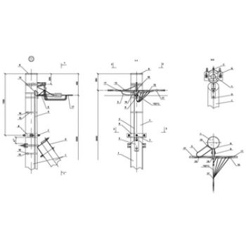 IEK Опора ОАд151 деревянная анкерная ответвительная одноцепная - ASIP-DER-OPR-431-00-71